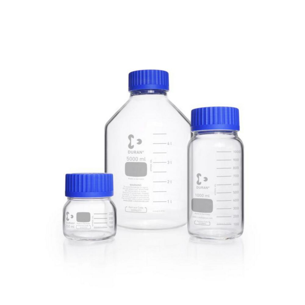 Weithalslaborflaschen GLS 80®, DURAN®, klar, mit Schraubverschluss